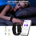 thumbnail image 5 of Smart Bracelet for Men Women, Health Activity Fitness Trackers, 24H Sleep Tracker, 24/7 Health Monitoring with Stress,SpO2,HbA1c,GPS running tracking, 170+ Sports Modes Smart Wristband with Free APP, 5 of 12
