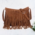 thumbnail image 2 of SUGARMOM  1Pc Tassel Shoulder Bag Leather Tote Tassel Handbag Crossbody Bag Woman Fringe Tassel Bag (Light Tan), 2 of 6