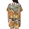 thumbnail image 3 of Picia Skeleton Cowboy And Guitar Pajamas Sets for Women Soft Short-Sleeved Pjs with Lounge Shorts Two Piece Sleepwear-XX-Large, 3 of 9