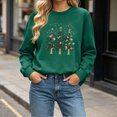 thumbnail image 6 of cocolona Christmas Sweatshirts for Women Christmas Tree Printed Crew Neck Long Sleeve Pullover Sweatshirts, 6 of 6