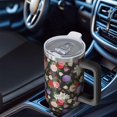 thumbnail image 6 of 40oz Pioneer Flower Floral Print Pattern Insulated Tumbler with Handle, BPA-Free Leak Proof Lid and Straws, Double Wall Vacuum, Hot 12h/Cold 34h, 6 of 6