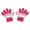 Hot Pink, variant on Kids Gloves Chenille Blue Striped Mitten Gloves for Girls/Boys - One Size