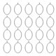 thumbnail image 1 of Uxcell 60Pcs Colgantes de Aleación Abiertos, Colgante de Marco Hueco Elíptico, Colgante de Marco Abierto Geométrico, Tono Plateado, 1 of 6