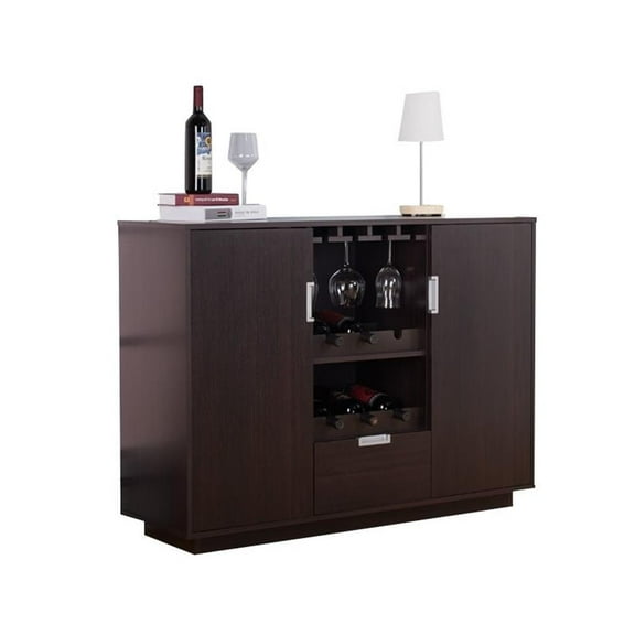 Kingfisher Lane Wine Rack Buffet in Espresso
