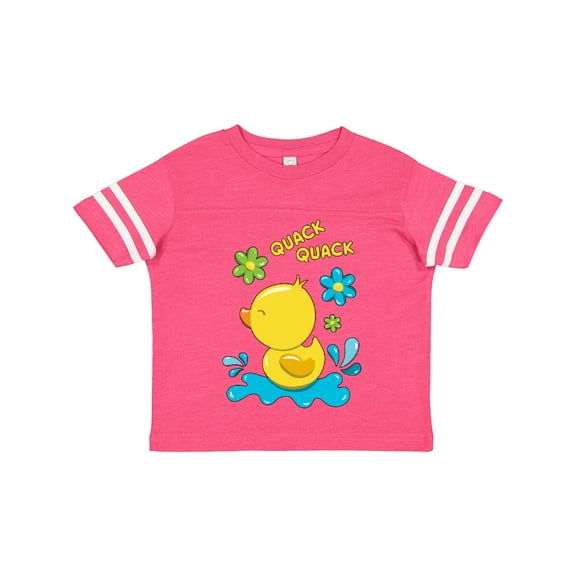 Inktastic Quack Quack Cute Duckling with Flowers Boys or Girls Toddler T-Shirt