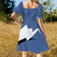 thumbnail image 3 of Paper Crane Sleeveless Dress women's elegant loose dresses summer dress daily, 3 of 6