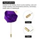 thumbnail image 5 of Ramilletes de rosa Unique Bargains con Alfileres para Hombres Ceremonia de Boda Morado oscuro, 5 of 5