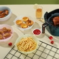 thumbnail image 6 of Silicone Nonstick Grill Fried Chicken Basket Pizza Plate Baking Tool Oven Pan Mat Kitchen Accessories Air Fryer Tray Baking Tray WHITE A, 6 of 8