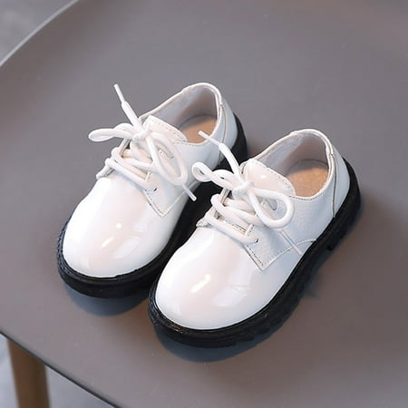 

ZMHEGW Children Shoes Summer And Autumn Cute Girls Casual Solid Color Lace Up Round Toe Thick Bottom Non Slip Dress Boots For Girls