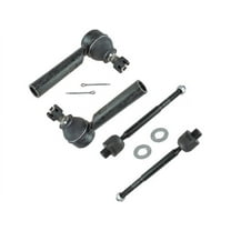 Front Tie Rod End Set 4 Piece - Compatible with 2003 - 2009 Toyota 4Runner 2004 2005 2006 2007 2008