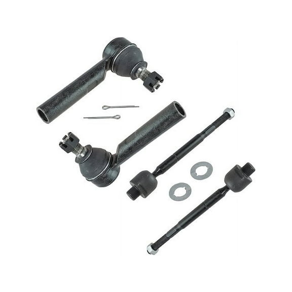 Front Tie Rod End Set 4 Piece - Compatible with 2003 - 2009 Toyota 4Runner 2004 2005 2006 2007 2008