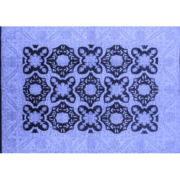 Ahgly Company Indoor Rectangle Oriental Blue Traditional Area Rugs, 4' x 6'