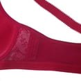 thumbnail image 6 of Gymayou Wireless Lace Push Up Bra for Women Comfort No Underwire Full Coverage Everyday Bra Lace Padded Bra Ladies Daily Wear Lingeries Hot Pink 34, 6 of 9