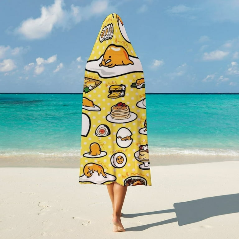 Gudetama Hooded Blanket Poncho, Wearable Hooded Blanket Cozy