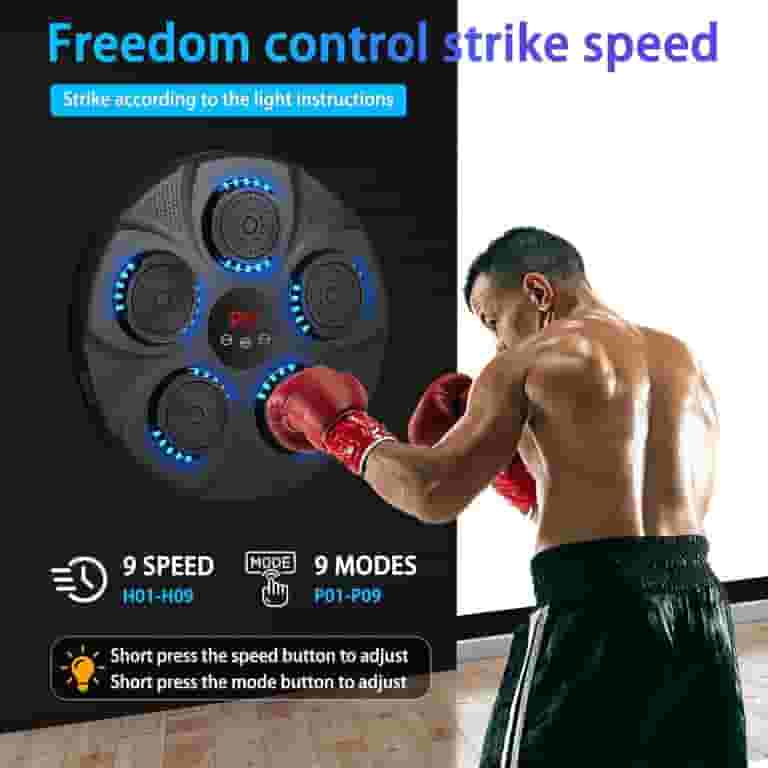 FAMKIT New Smart Music Boxing Machine with Boxing Gloves, Wall Mounted Smart Bluetooth Music Boxing Trainer with LED, Electronic Boxing Target Workout Punching Equipment for Home, Indoor, Gym - Walmart.com FAMKIT New Smart Music Boxing Machine with Boxing Gloves, Wall Mounted Smart Bluetooth Music Boxing Trainer with LED, Electronic Boxing Target Workout Punching Equipment for Home, Indoor, Gym - Walmart.com