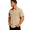 Khaki, variant on AZoiNM Men's Casual Knit Short Sleeve Button Down Shirt, Textured Jacquard Loose Fit Turn-Down Collar Summer Top with Chest Pocket
