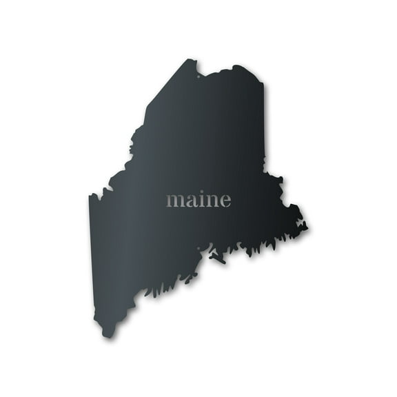 Metal Maine Wall Art - Custom Metal US State Sign - 14 Color Options 30