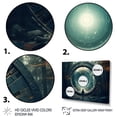 thumbnail image 3 of Designart "Surreal Gateway Stargate Revelation I" Landscapes Framed Wall Art - Traditional Green Surrealism Landscape Hallway Framed Wall Art Decor, 3 of 6