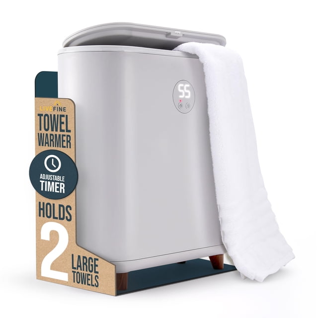 Calentador de toallas LiveFine, tamaño grande, con pantalla LED
