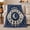 Star Sign Sun, variant on Celestial Zodiac Sun Face Illustration Mystical Blue, Festive Holiday Scene, Warm Flannel Blanket for Living Room and Reading Nook, Art Lovers Christmas Gift, Festive Home Decor