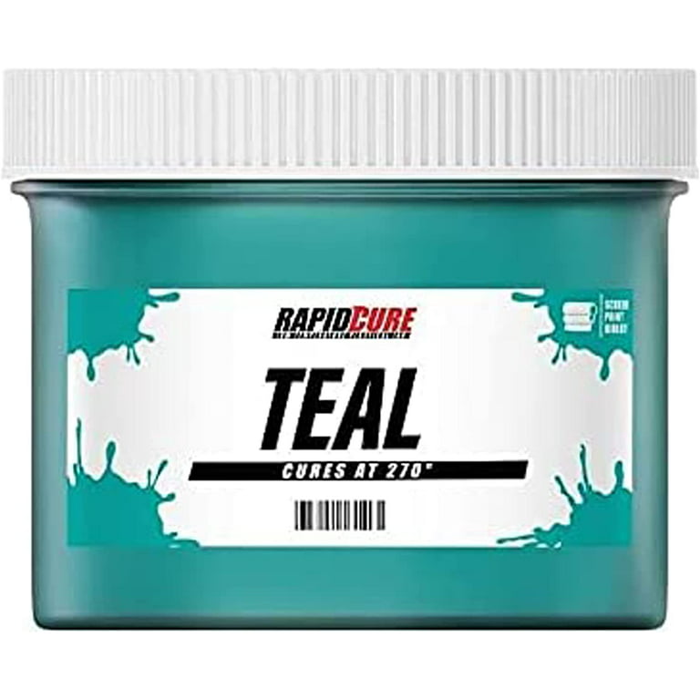 Rapid Cure Screen Printing Ink Teal - Plastisol Ink for Screen Printing Fabric - Low Temperature Curing Plastisol by Screen Print Direct - Fast Cure