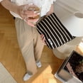 thumbnail image 2 of Bolsas de maquillaje de lona, ​​bolsa de cosméticos portátil a rayas para viajes femeninos (negro) Hugtrwg Cuidado Belleza, 2 of 9