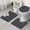 Pioneer Flower Floral-3, variant on Pioneer Flower Floral Print Pattern Bathroom Rugs Sets 3 Piece, Toilet Cover Set, Absorbent Non Slip Bathroom Mats with U-Shaped Contour Rug