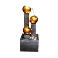 thumbnail image 3 of 28.5" High Metal Water Fountain with LED Lights - Tiered Water Feature for Indoor, Outdoor, Home and Office Decor, 3 of 11