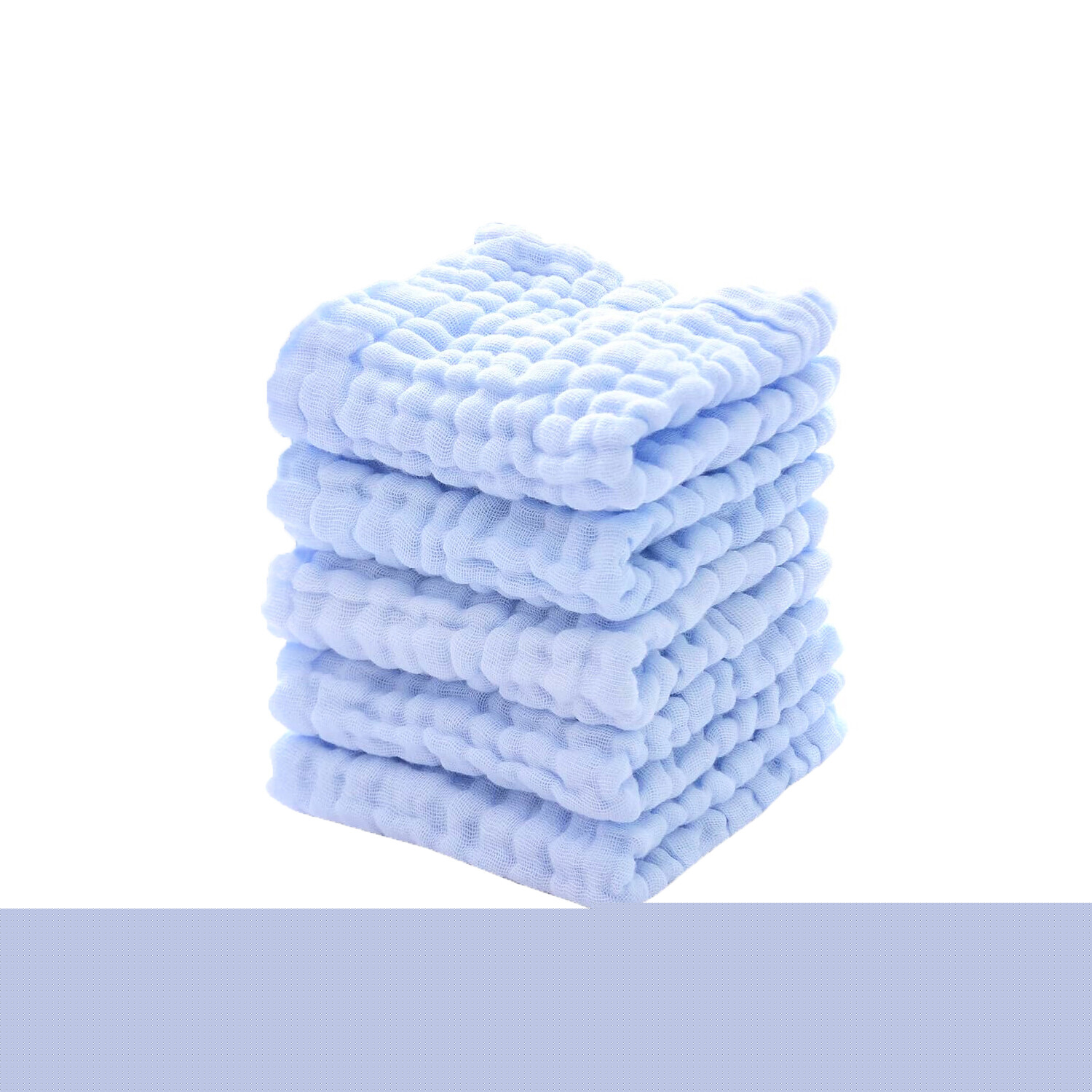 Blue, variant on Baby Muslin Burp Cloths - Natural Cotton Wipes - Soft Newborn Face Towel for Sensitive Skin - Registry as Shower, 10 Pack 12"x12" Washcloths, Baby Essentials for Boys & Girls (Yellow)