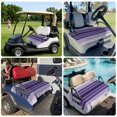 thumbnail image 6 of Golf Cart Seat Covers for 2 Seater, Purple Ombre Stripe Soft Microfiber Cart Seat Towel Blanket, Farmhouse Striped Gradient Absorbent Breathable Non Slip Bench Seats Protector for Golf Course 51"x31", 6 of 9