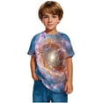 thumbnail image 6 of AUNVITO Boys Girls Star Print Casual Cotton Short Sleeve T-shirt Round Neck Cute Kids Fashion Top, 6 of 8