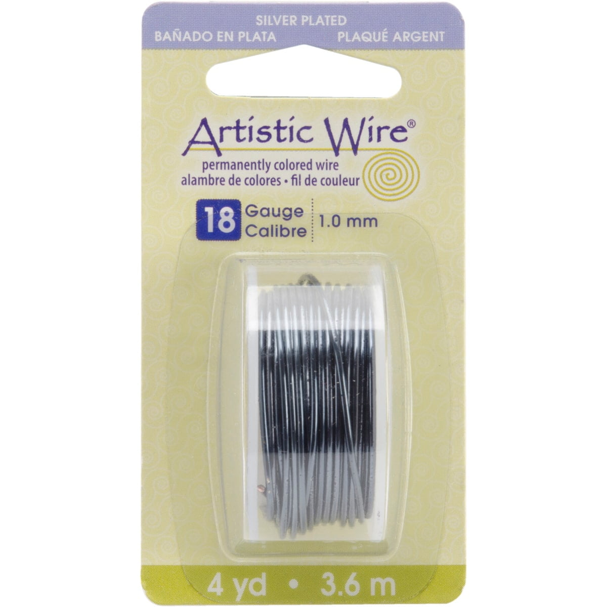 Beadalon 26 Gauge Silver Plated Artistic Wire 30-Yard Hematite