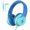 Gradient Blue, variant on Kids Wired Over-Ear Headphones with Microphone, Built-in 85dB / 94dB Volume Limit, Safe Hearing Protection for Children, Suitable for Online Classes, Learning and Entertainment