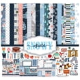 thumbnail image 1 of Inkdotpot Winter Theme Collection Double-Sided Scrapbook Paper Kit Cardstock 12"x12" Card Making Paper Pack With Sticker Sheet - 16 Pages - Blue, 1 of 4