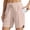 #01Pink, variant on Women's 7" Athletic Running Long Shorts Workout Hiking Shorts Quick Dry High Waisted Active Zipper Pocket Pink L