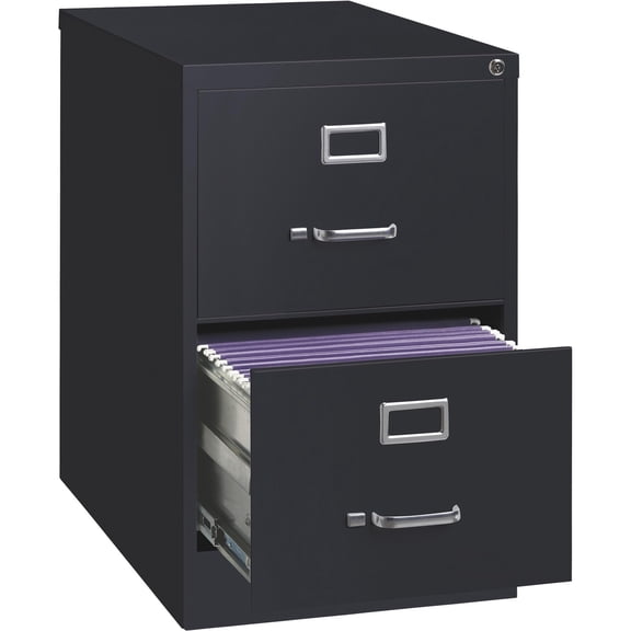 Hirsh Industries 2-Drawer Legal File Cabinet - Black, 18in.W x 26.5in.W x 28.4in.D, Model Number 14419 CA3