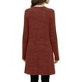 thumbnail image 5 of Muscularfit Fall Dress Waist Loose Dress Crew Neck Midi Long Sleeve Holiday Dress, 5 of 6