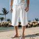 thumbnail image 1 of pstuiky Pantalones cortos cargo para hombre, Pantalones cortos deportivos informales de moda para hombre con bolsillos y cintura con cordones para fitness y deporte. Pantalones cortos de golf, 1 of 6