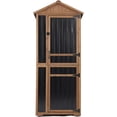 thumbnail image 7 of Petsblublu Large Outdoor Storage Cabinet with 4 Shelves, Wood Outdoor Storage Shed with Weatherproof Roof, 7 of 7