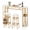 Golden, variant on Gymax 3 Pieces 60'' Bar Table Set for 2 w/ Faux Marble Tabletop & Storage Shelves