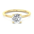 thumbnail image 2 of Bergen - Thin Band Solitaire Round Brilliant Moissanite Lab Diamond Engagement Ring, 2 of 5