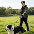 thumbnail image 6 of Tuvgenk Retractable Dog Leash Purple, 10ft Nylon Tape for Small Medium Dogs, One Hand Brake Control with Shock Absorbing Strap for Walking Training, 6 of 6