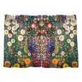 thumbnail image 7 of Yayeee Kitchen Curtains Tier Pair Light Filtering 27"x24" Rod Pocket Short Cafe Window Panel, White Floral Garden, 7 of 7