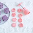 thumbnail image 1 of Juego de prensa para pasteles 3D - Máquina de postres de mano de 9 piezas con 8 moldes para pasteles en forma de flor de 50g, material ABS de grado alimentario sin BPA, 1 of 5