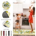 thumbnail image 6 of Kitchen Rugs, Lemon Yellow Buffalo Check Summer Watercolor Fruit Plaid Farmhouse Decor Non Slip Runner Rug Mat for Floor, Kitchen, Bedside, Sink, Office, Laundry, Set of 2, 6 of 6