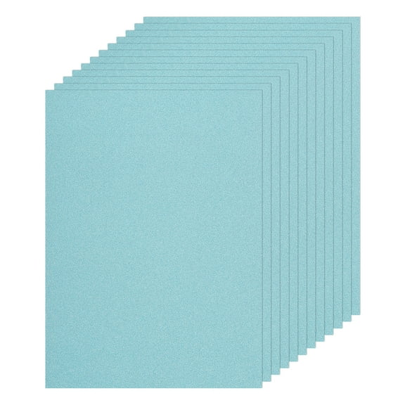 Uxcell 10 Sheet A4 Glitter Light Blue Card Stock, 8"x11", Shimmer Paper, 250gsm for DIY Crafts