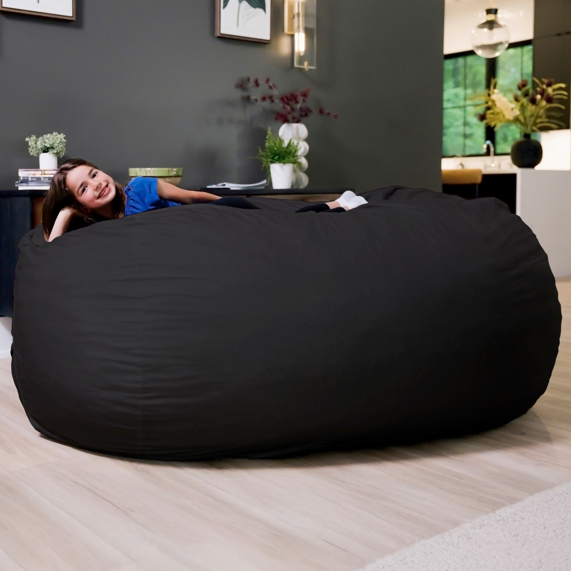 Big Joe Giant XL Fuf Beanbag Chair with Polyester Cover and
