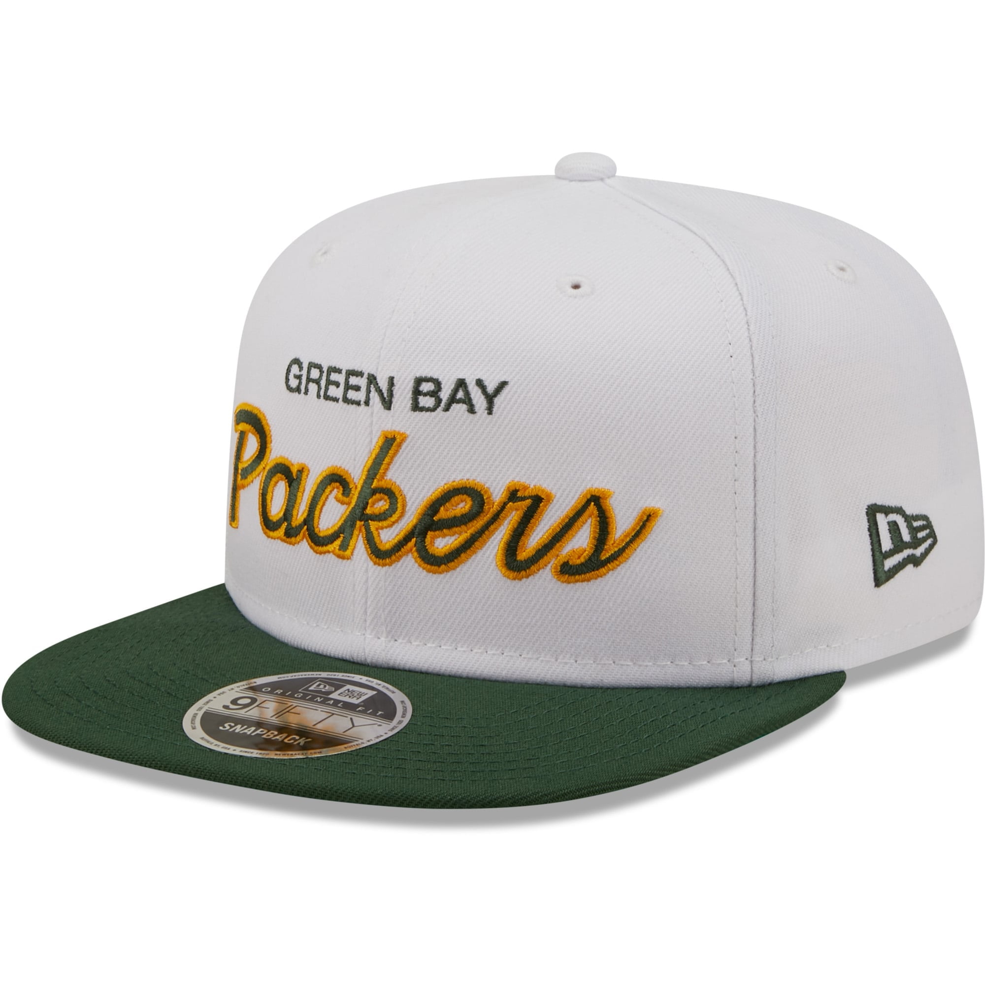 Men's New Era White/Green Green Bay 