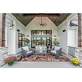 thumbnail image 2 of Linon Outdoor Washable Area Rug Collection, Orange and Cream, 7' x 9', 2 of 8