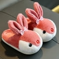 thumbnail image 2 of Otqutp Kids Toddler Bunny Slippers Boys Girls Cute Animal Indoor House Shoes Non-Slip Slippers Warm Plush Fuzzy Shoes, 2 of 6